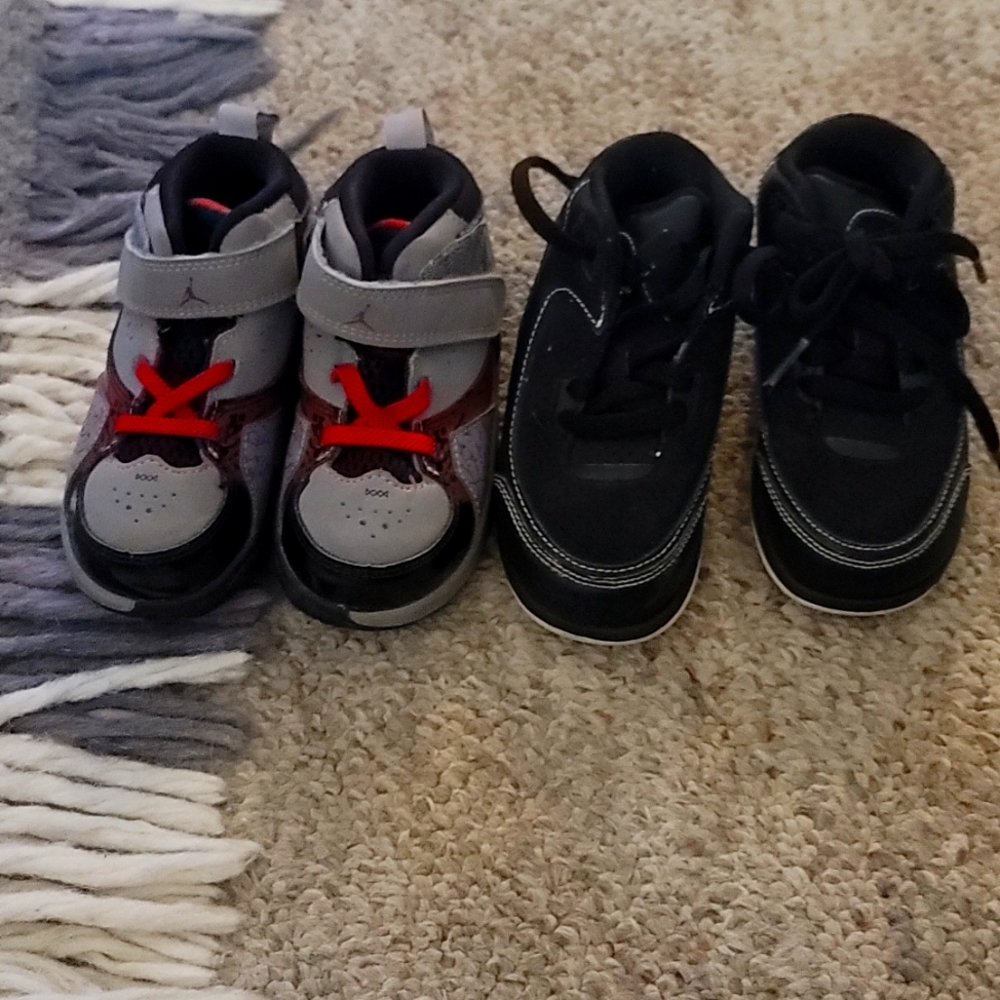 2 pairs of Boys 8c Jordans